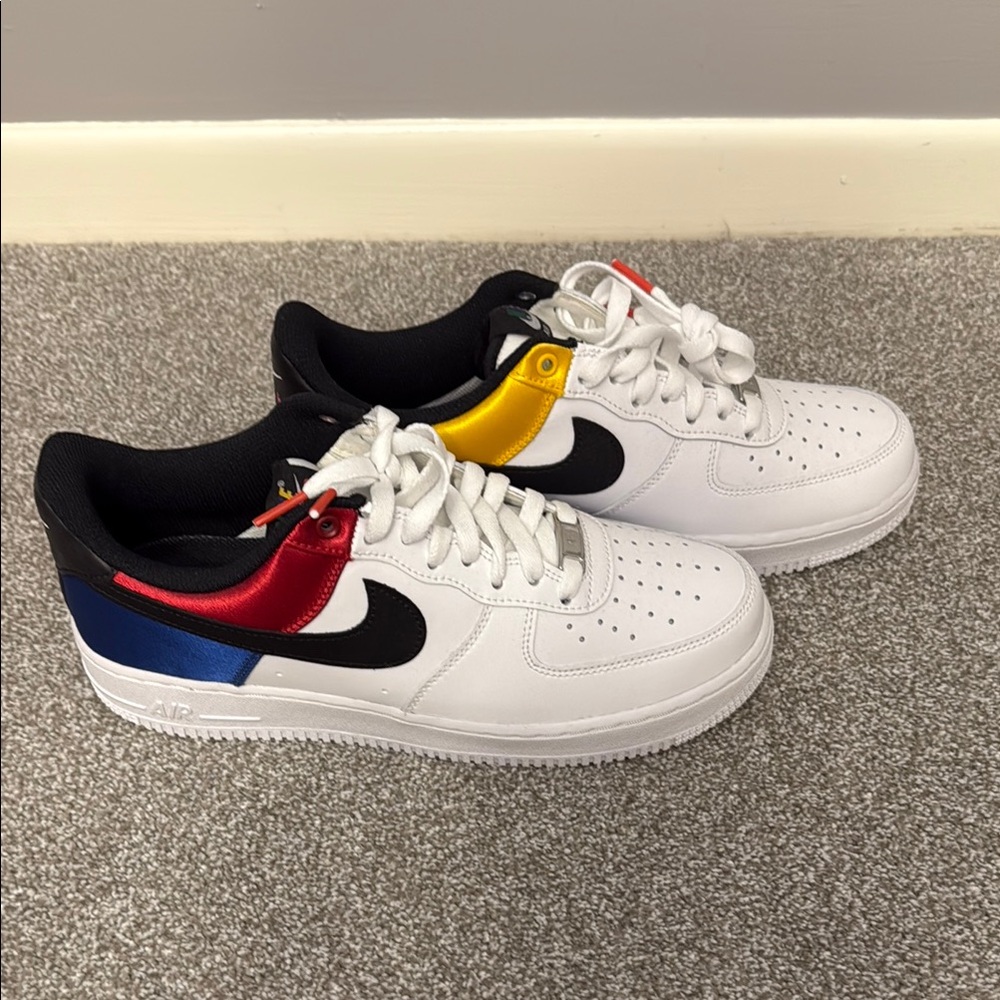 Nike Air Force 1 White with multiple colors